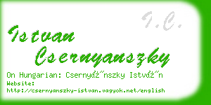 istvan csernyanszky business card